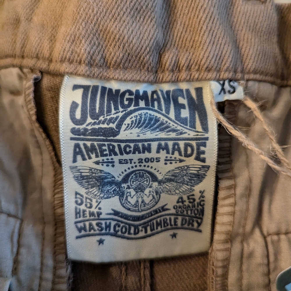 Jungmaven Men's Flat Front Shorts — Taupe Brown - Picture 3 of 5